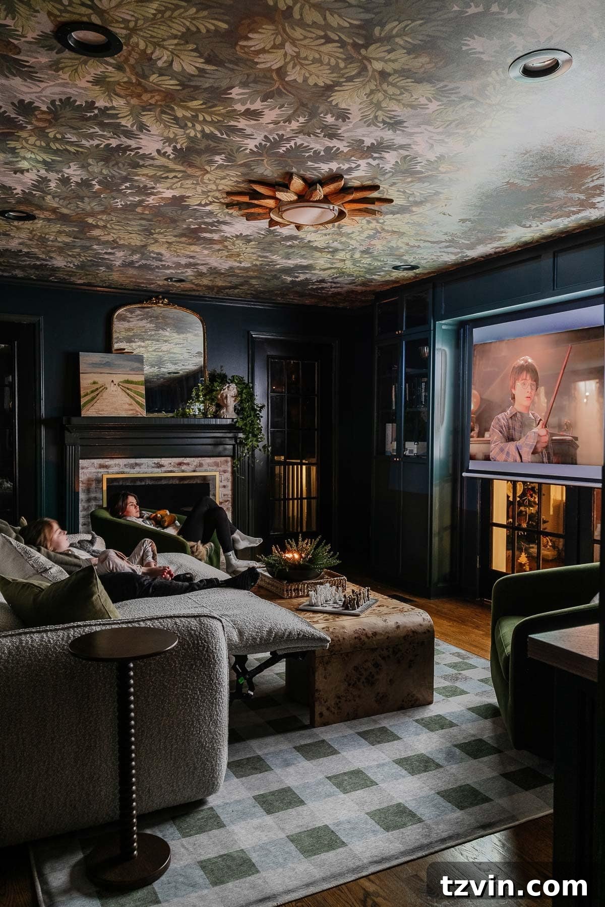 Sleek Comfort: Top 10 Modern Reclining Sofas for 2024 5 media room with projector screen and recliner sofa