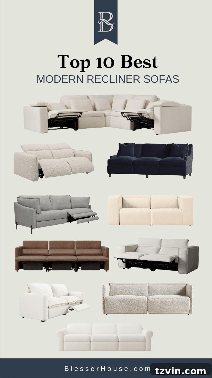 Sleek Comfort: Top 10 Modern Reclining Sofas for 2024 3 top 10 best reclining sofas with modern style