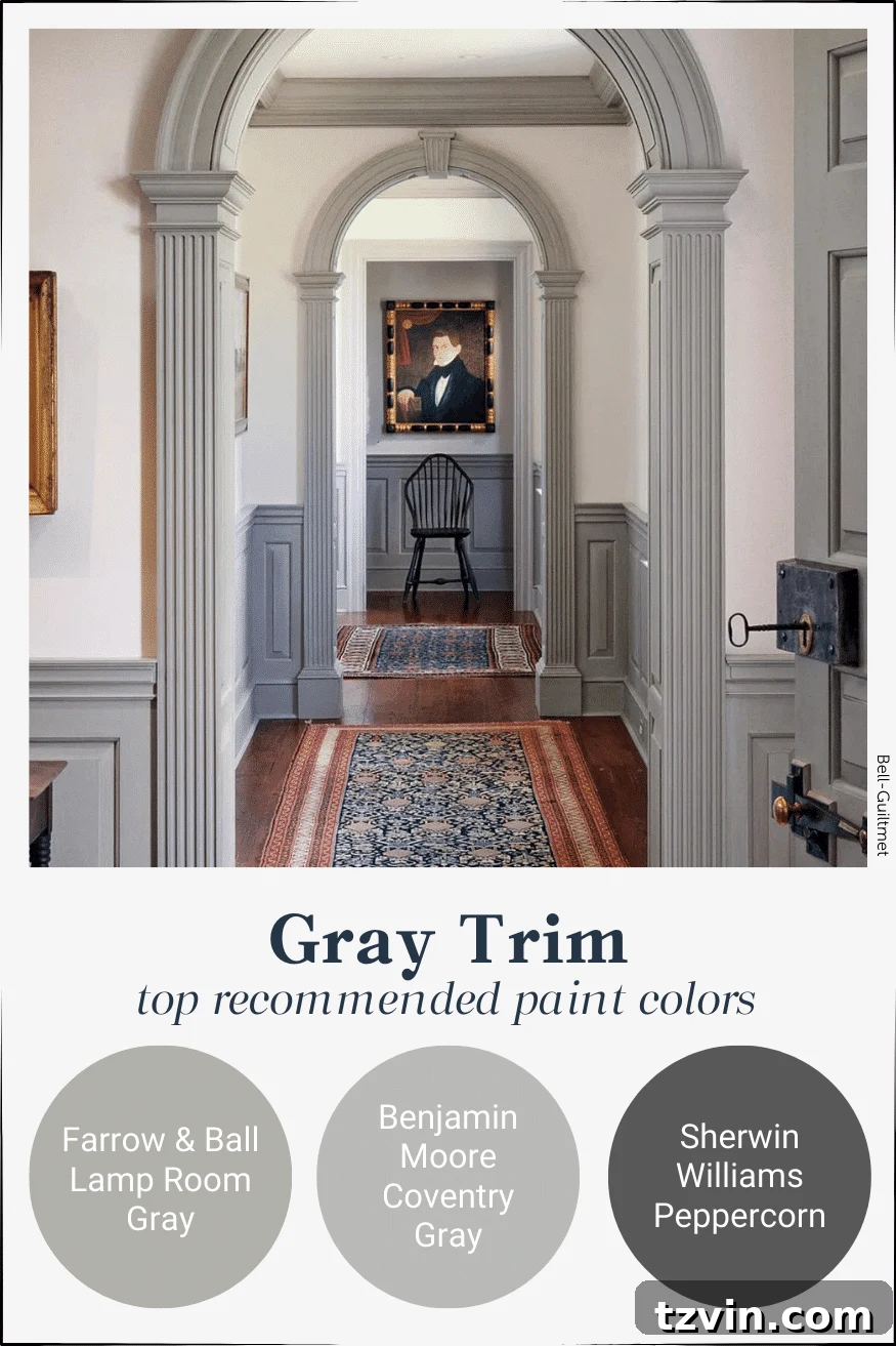 gray contrast trim paint colors