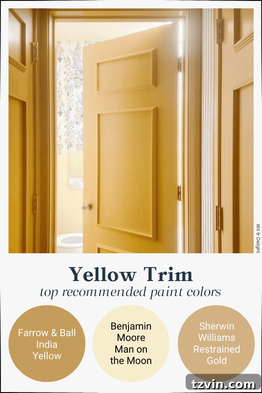 yellow contrast trim paint colors