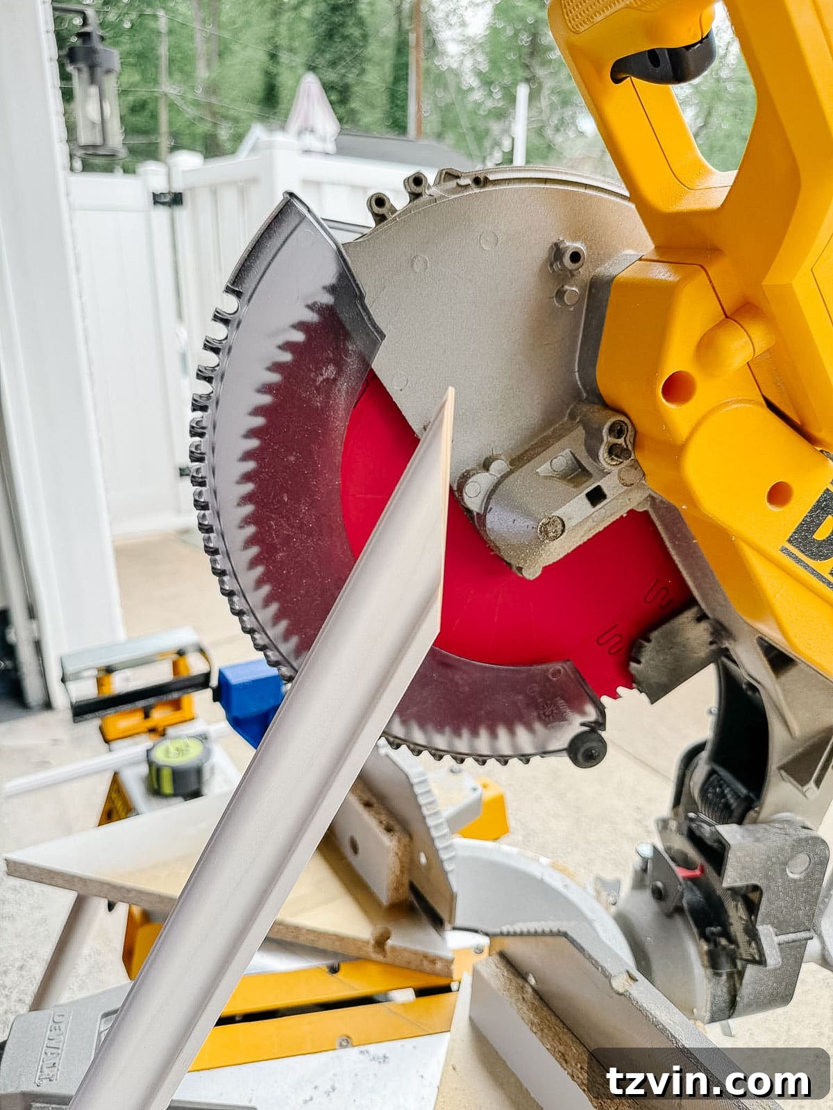 Stair Wainscoting Made Simple: A DIY Installation 10 Cutting angles on trim for wainscoting on a miter saw with precision