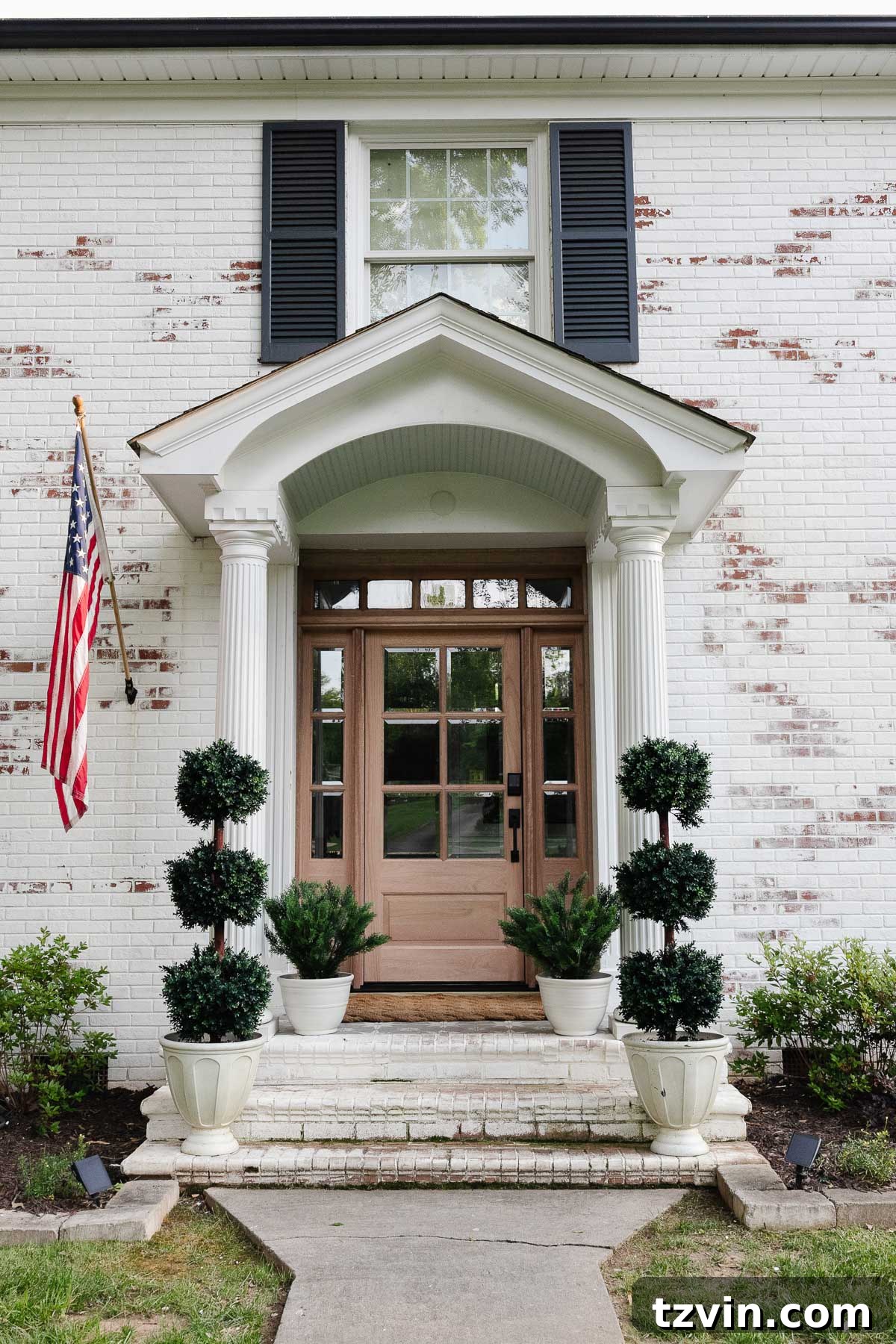 new front door replacement enhancing curb appeal with classic paint colors