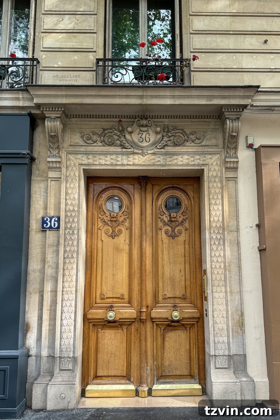 wood door in paris inspiration for front door colors