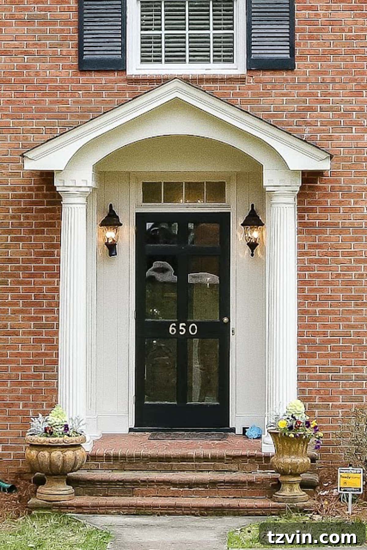 colonial front door before