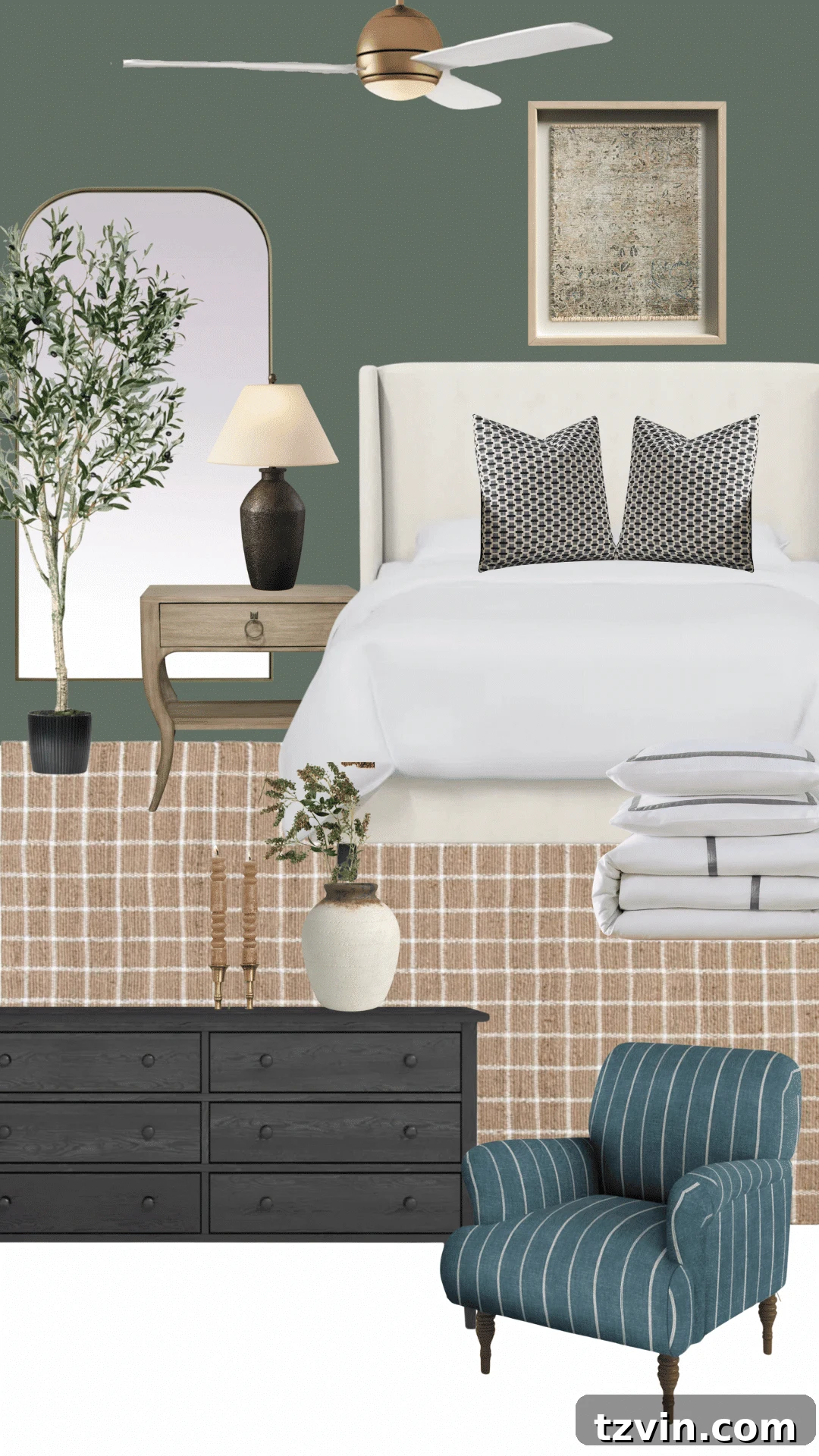 Beyond Bland: Crafting Characterful Rooms with Mood Boards 3 guest bedroom decor ideas mood board