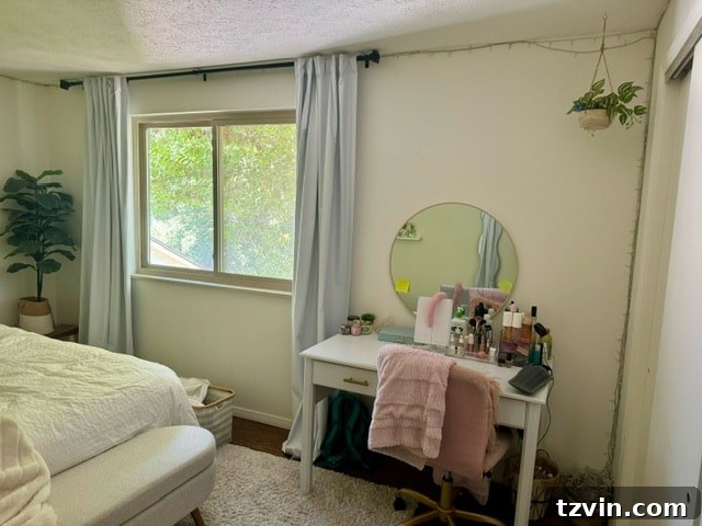 Beyond Bland: Crafting Characterful Rooms with Mood Boards 5 plain teen girl bedroom before