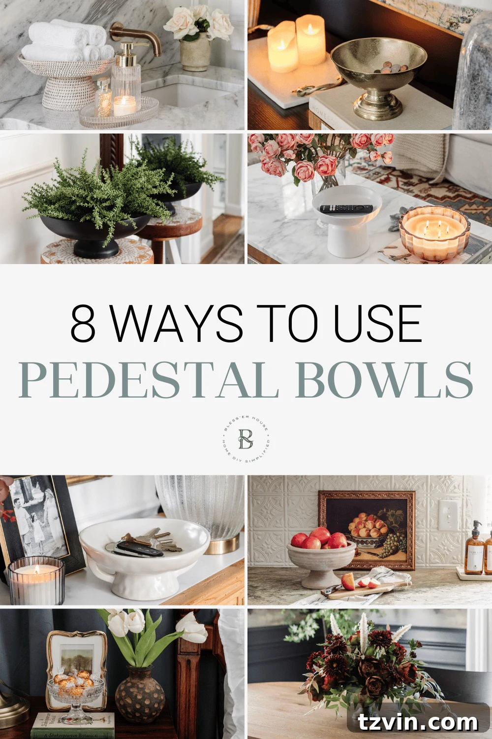 8 ways to use pedestal bowls in every room