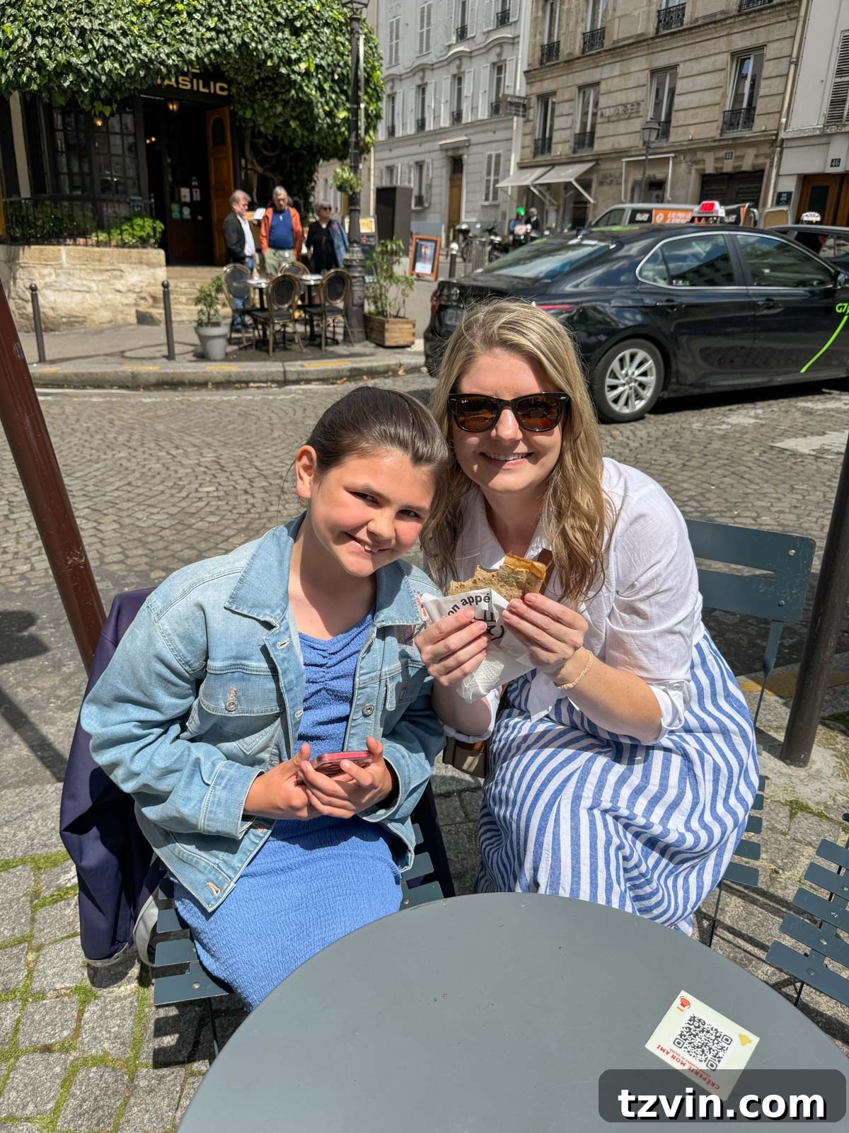 eating crepes in Montmartre