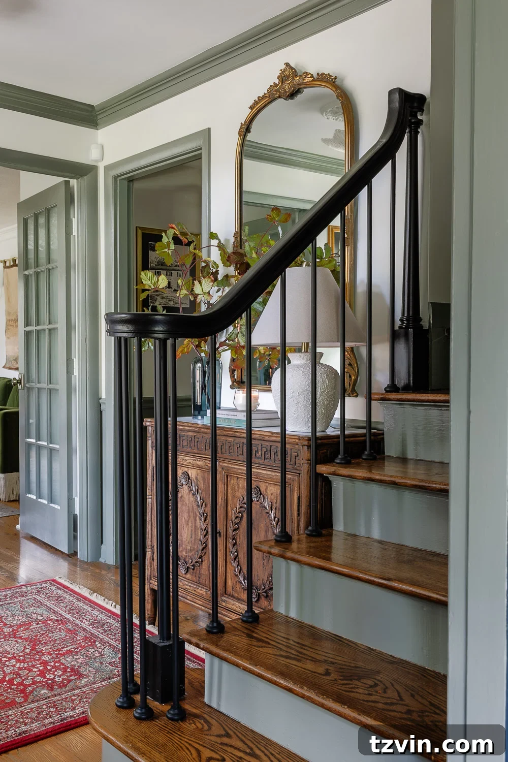 Elevate Your Entryway: Stylish Foyer Refreshes Under $300 4 modern traditional foyer decorating ideas with painted stair risers