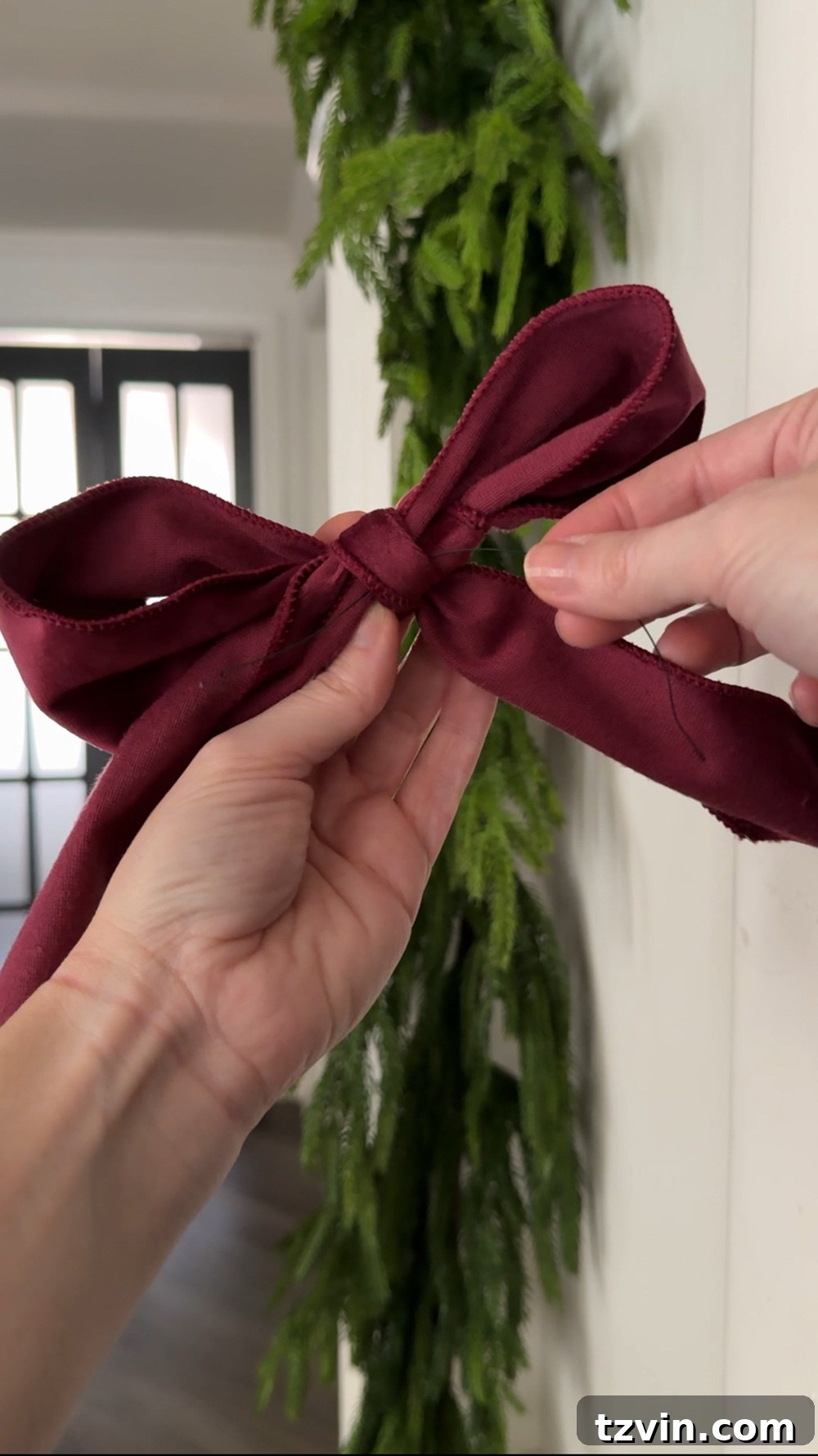 Elevate Your Faux Garland: Secrets to Unbelievable Realism 7 how to put ribbon on garland securely