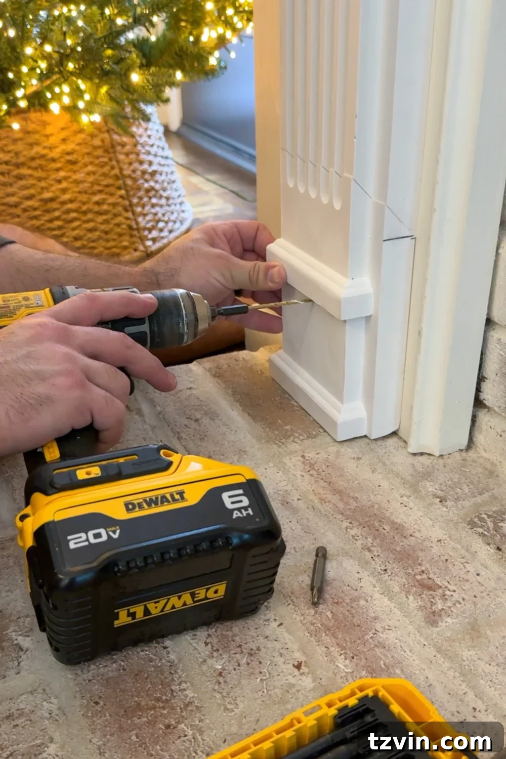 Classic Style DIY Fireplace Molding Transformation 9 Adding Federal Colonial style trim to the fireplace mantel legs