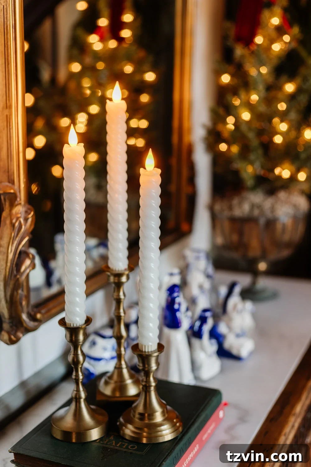 vintage twisted flameless candles 
