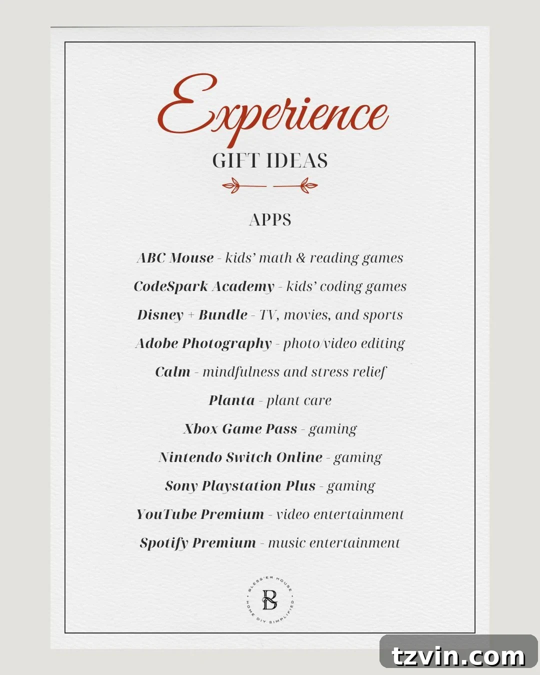 Beyond the Box Curated Experience Gifts for Lasting Memories 12 experience gift ideas - apps