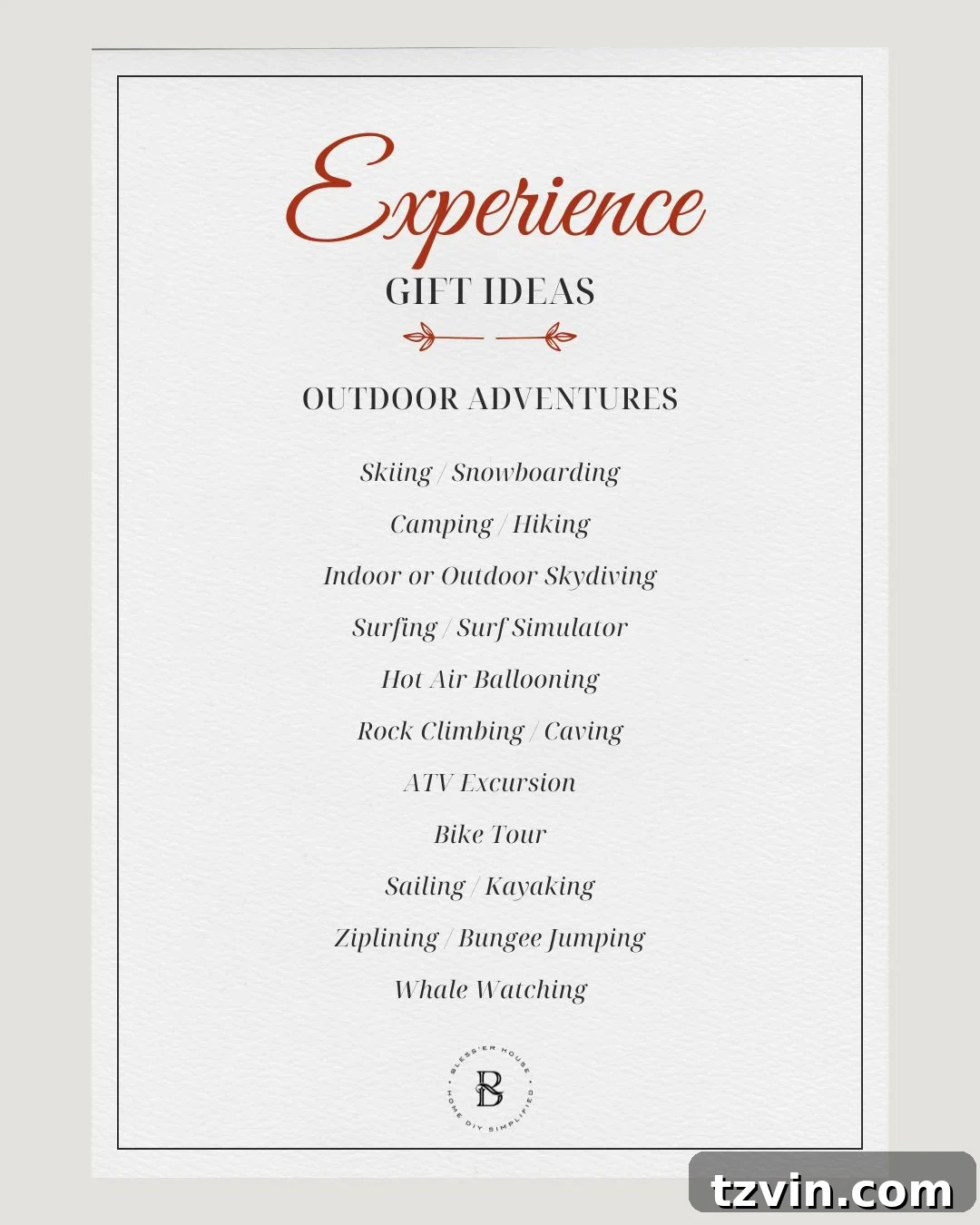 Beyond the Box Curated Experience Gifts for Lasting Memories 15 experience gift ideas - outdoor adventures