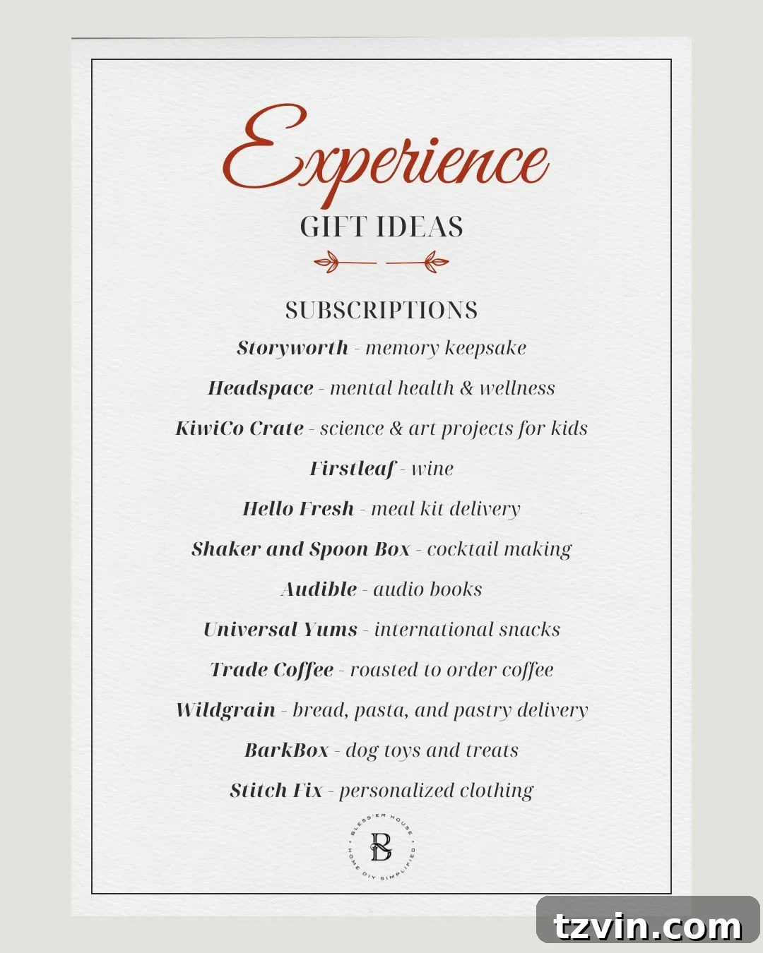 Beyond the Box Curated Experience Gifts for Lasting Memories 3 subscription gift ideas