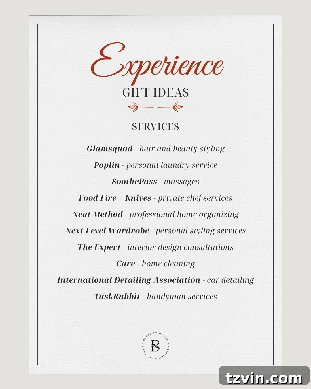 Beyond the Box Curated Experience Gifts for Lasting Memories 8 experience gift ideas - services