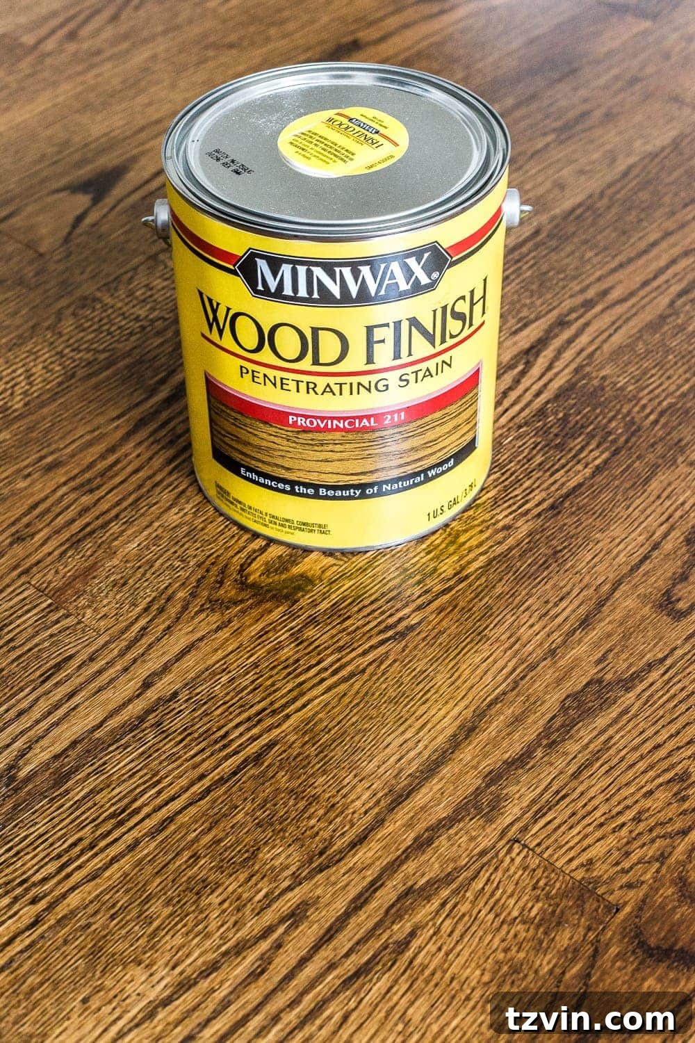 Minwax Provincial Stain Applied to Bedroom Hardwood Floors