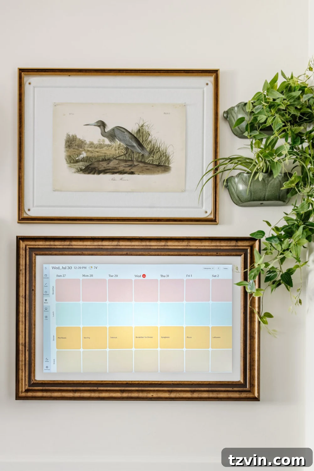 Skylight Calendar showing family events