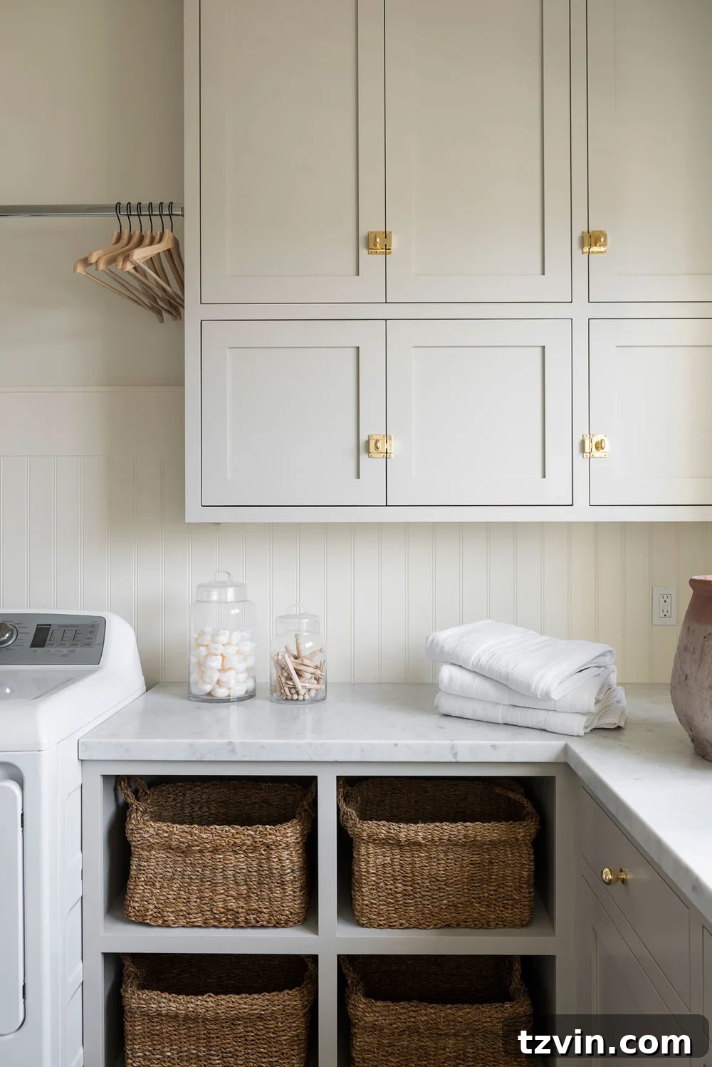 Compact Laundry Room Ideas for Ultimate Efficiency 11 laundry storage baskets studio mcgee