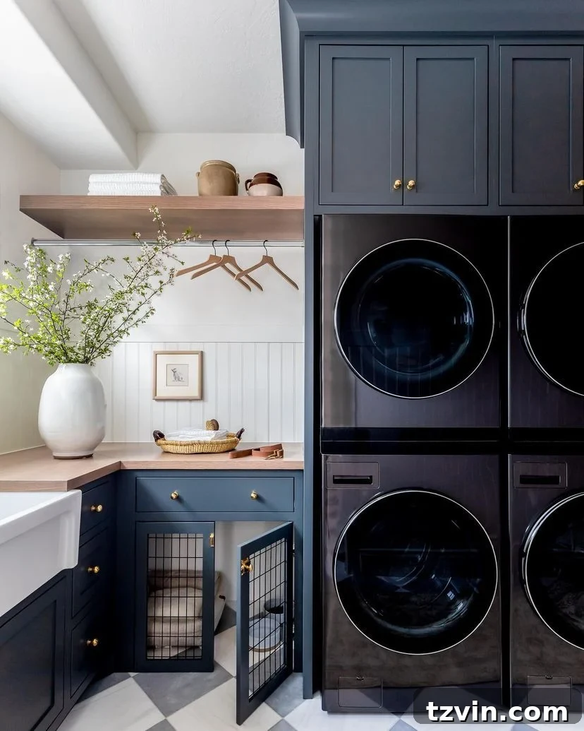 Compact Laundry Room Ideas for Ultimate Efficiency 17 laundry dog kennel