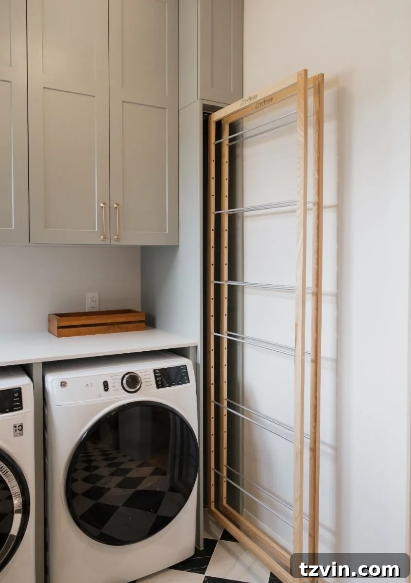 Compact Laundry Room Ideas for Ultimate Efficiency 19 laundry dry away rack