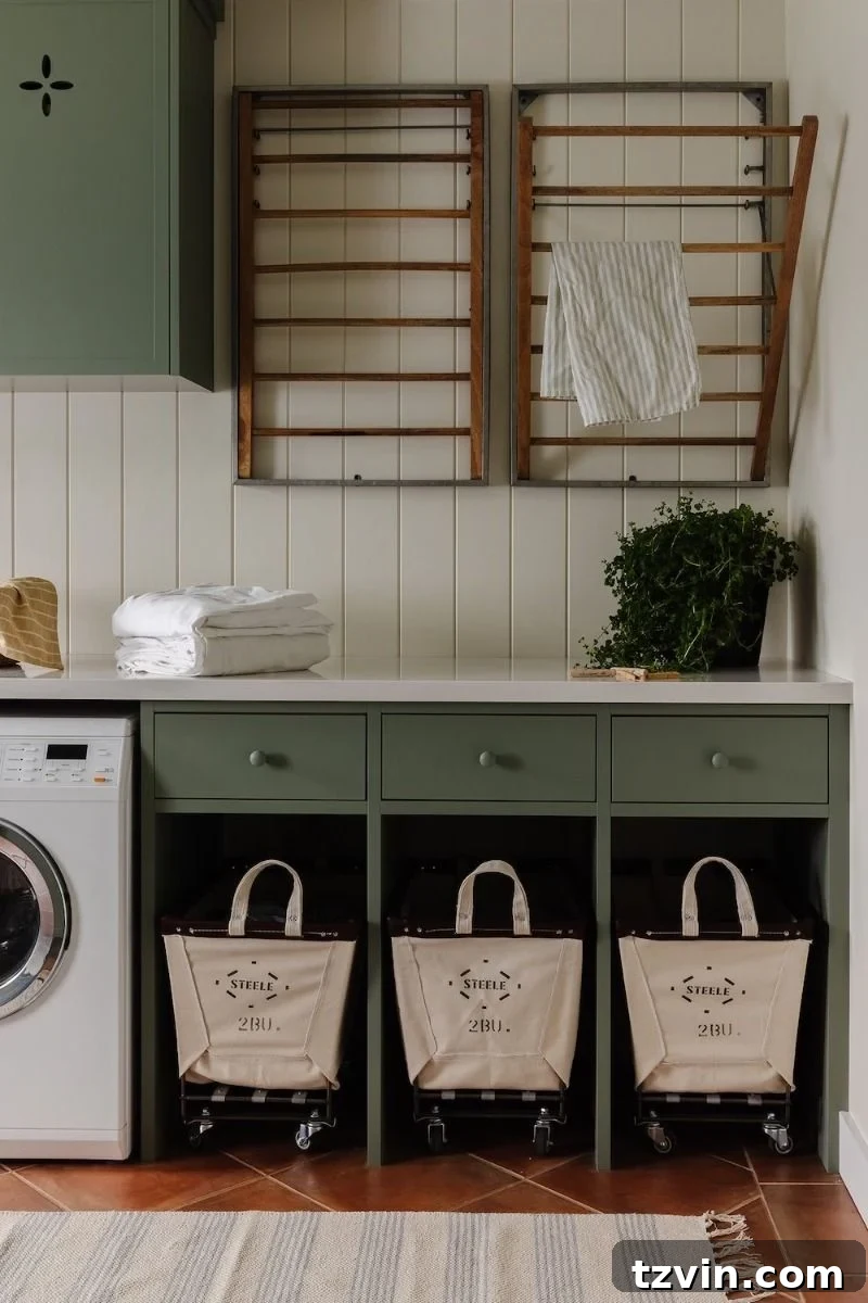 Compact Laundry Room Ideas for Ultimate Efficiency 4 laundry drying rack