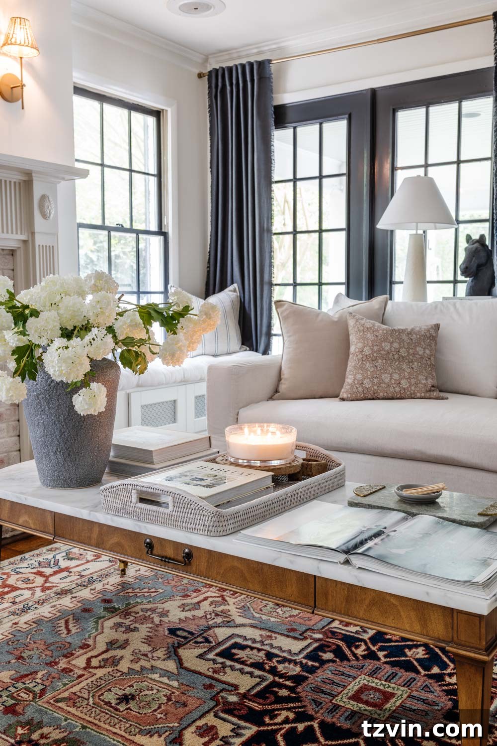 Transform Your Home This Long Weekend: 100+ Quick Ideas 6 Timeless and comfortable furniture arranged in a bright living room.