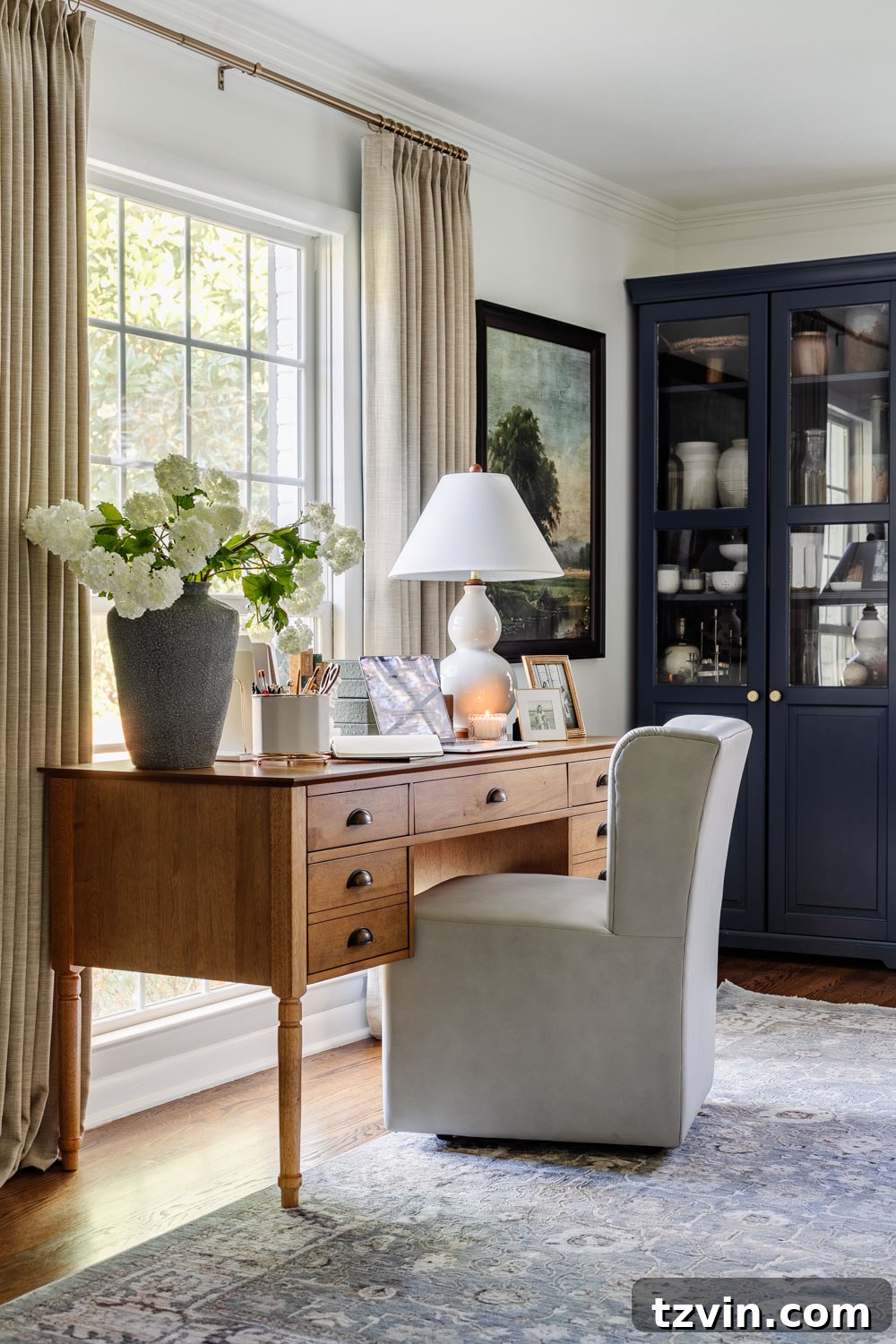 Transform Your Home This Long Weekend: 100+ Quick Ideas 9 Organized home office desk facing a window with natural light.