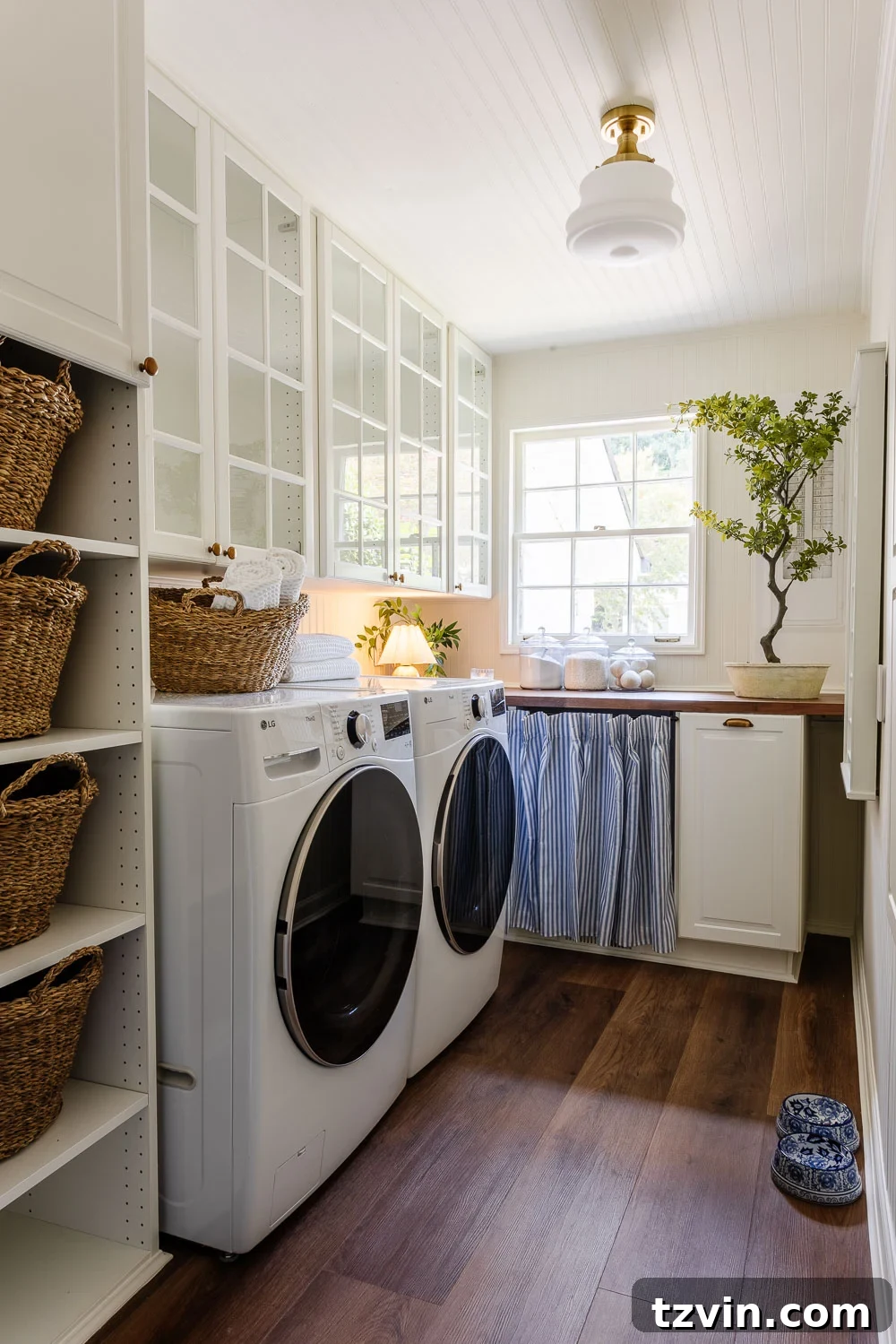 The Narrow Laundry Room: A Functional Powerhouse 5 narrow laundry room layout with IKEA cabinets with vintage Nancy Meyers style