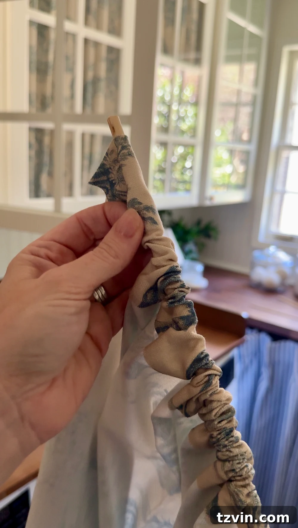 No Sew DIY Fabric Cabinet Doors That Hide Clutter in Style