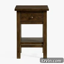 Tiny Bedroom Solutions: 20+ Space-Saving Nightstands 25 Simple modern slim nightstand with a single drawer in a light wood finish, offering subtle storage.