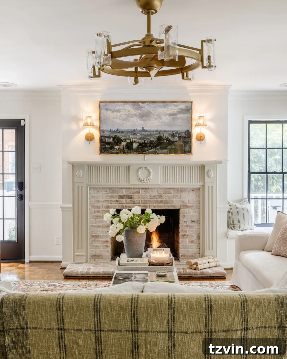 The Living Room Chronicles: An Eight-Year Design Evolution 8 ornate fireplace molding in living room