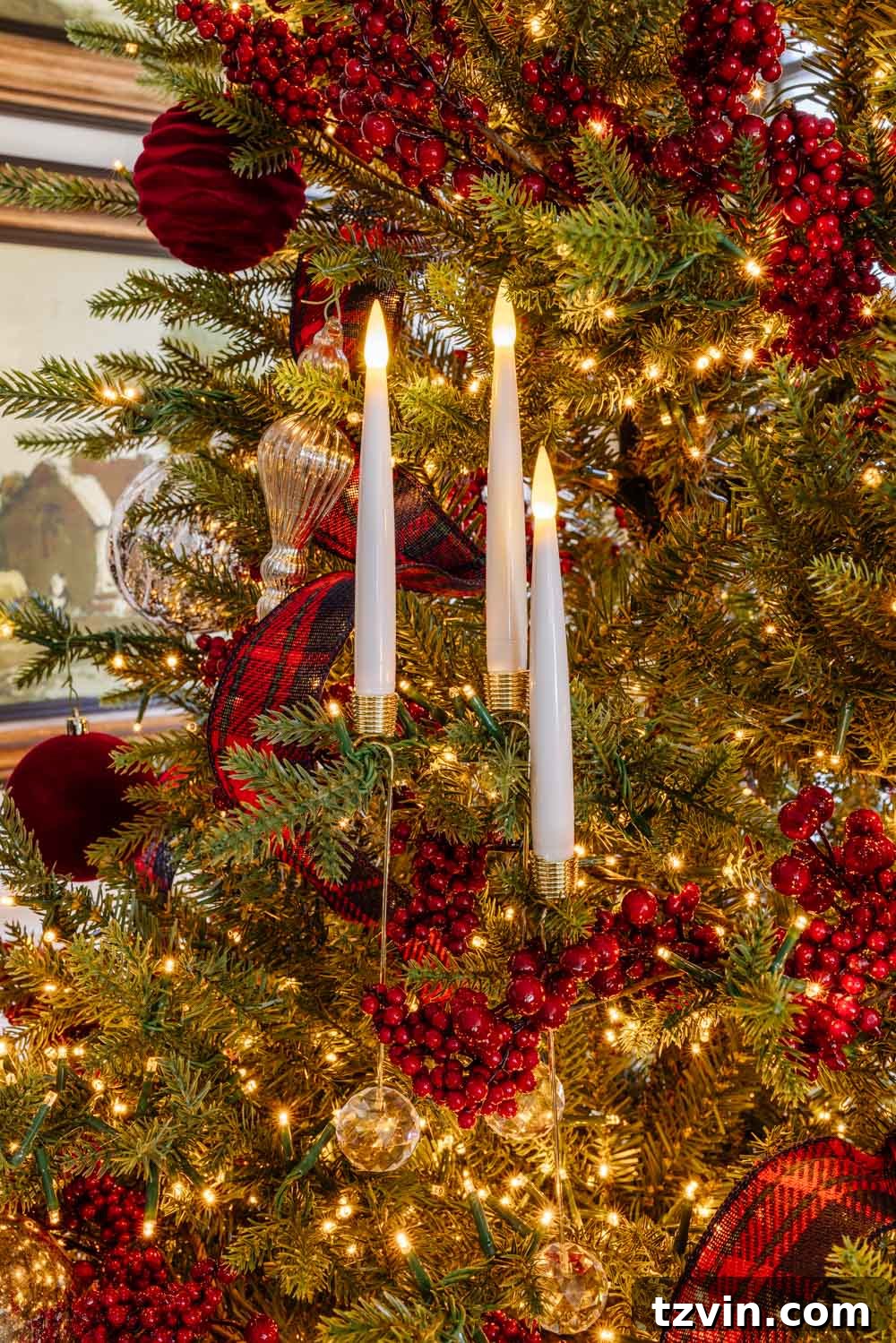 Festive Ralph Lauren Style on a Dime 10 Battery operated tree candles