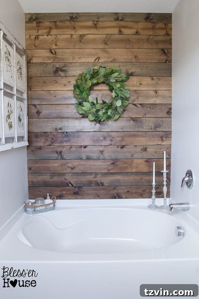 Moisture Resistant Wood Wall | Bathroom Wood Plank Care | DIY Bathroom Longevity