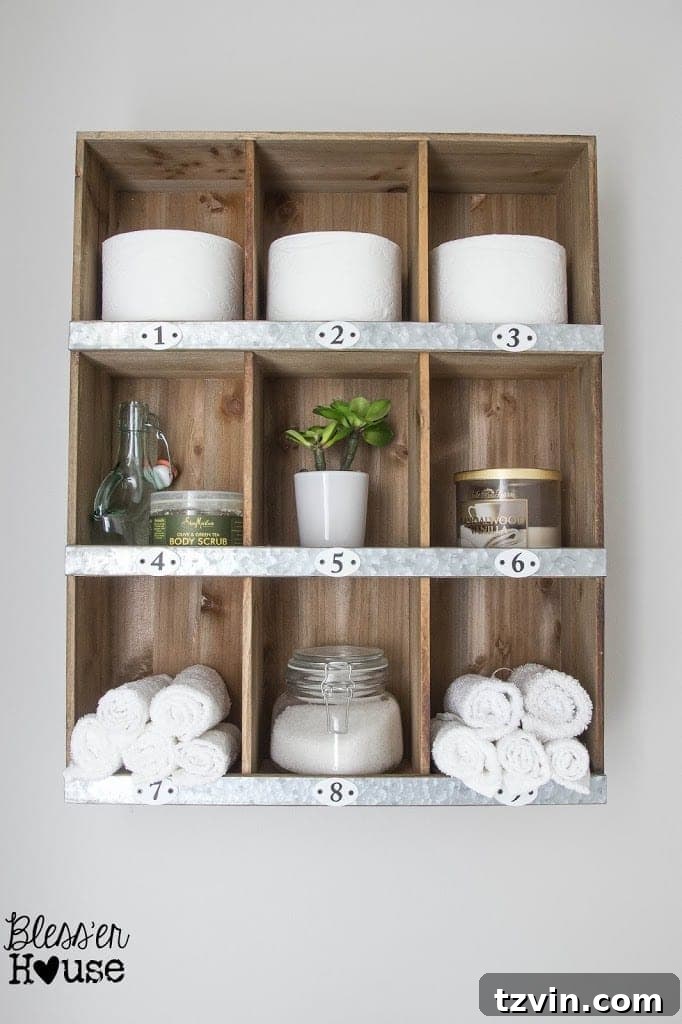 Bathroom Essentials Storage | Bath Salts and Candles Display | Organized Water Closet