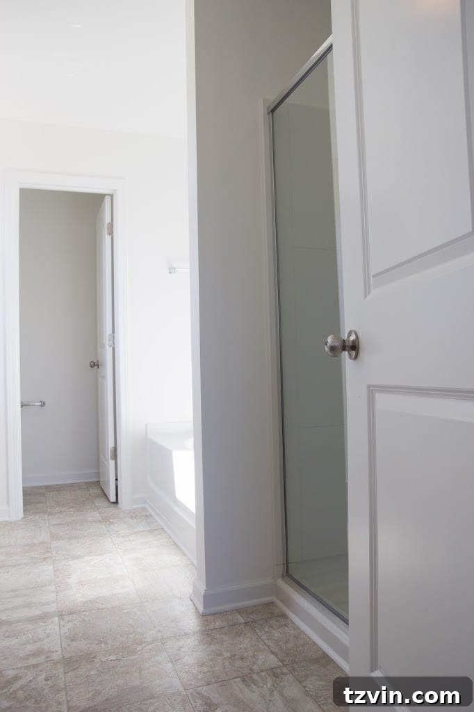 Before Master Bathroom | Builder Grade Bathroom | Plain Bathroom Design