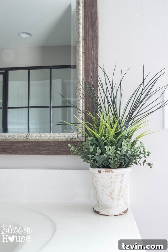 Rustic Industrial Vanity Area | Bathroom Design Details | Bless'er House Renovation