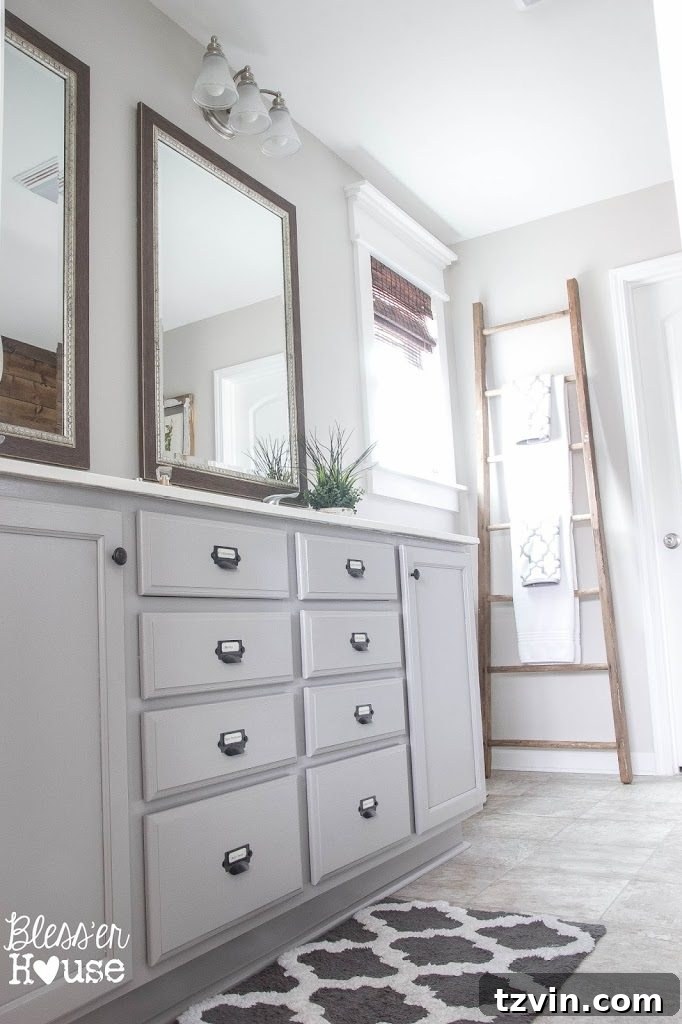 Completed Master Bathroom Makeover | Rustic Industrial Home Design | Bless'er House Renovation