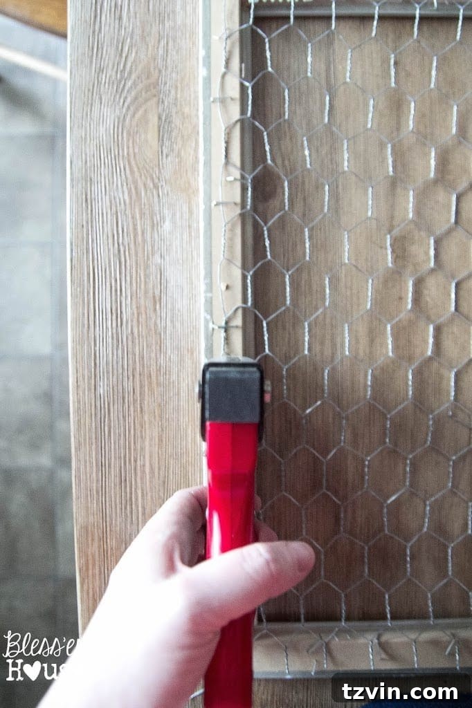 Stapling Chicken Wire