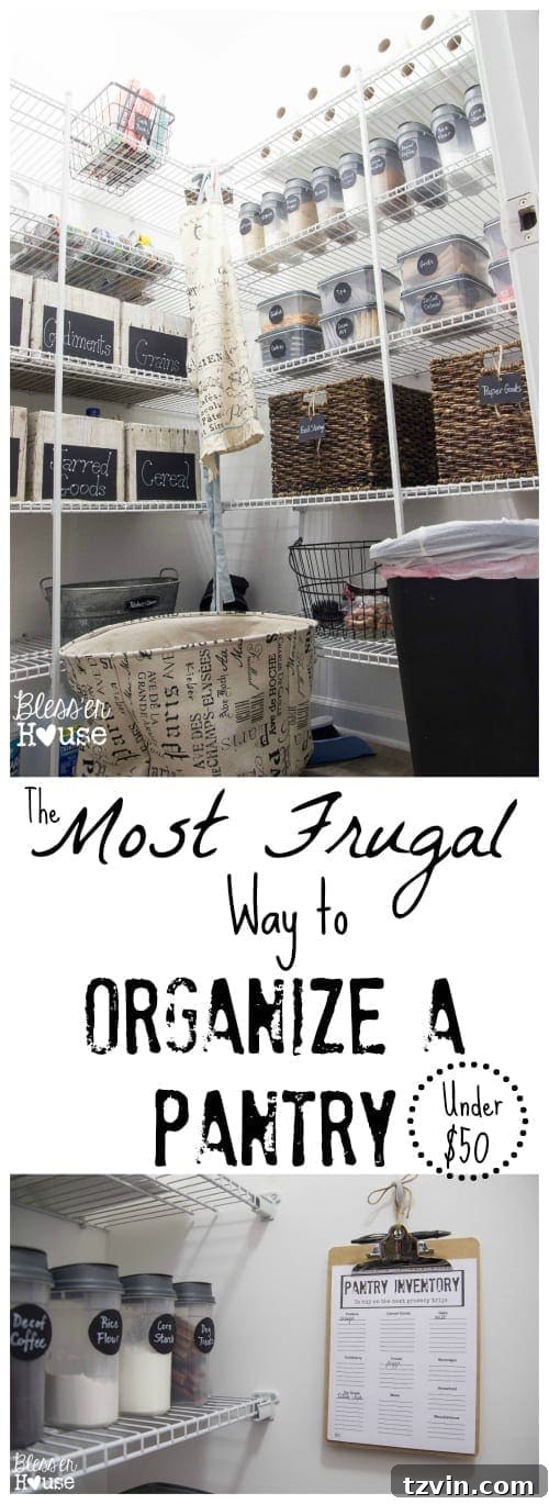 Your Budget-Friendly Guide to a Perfectly Organized Pantry 2 Organized pantry with budget-friendly containers