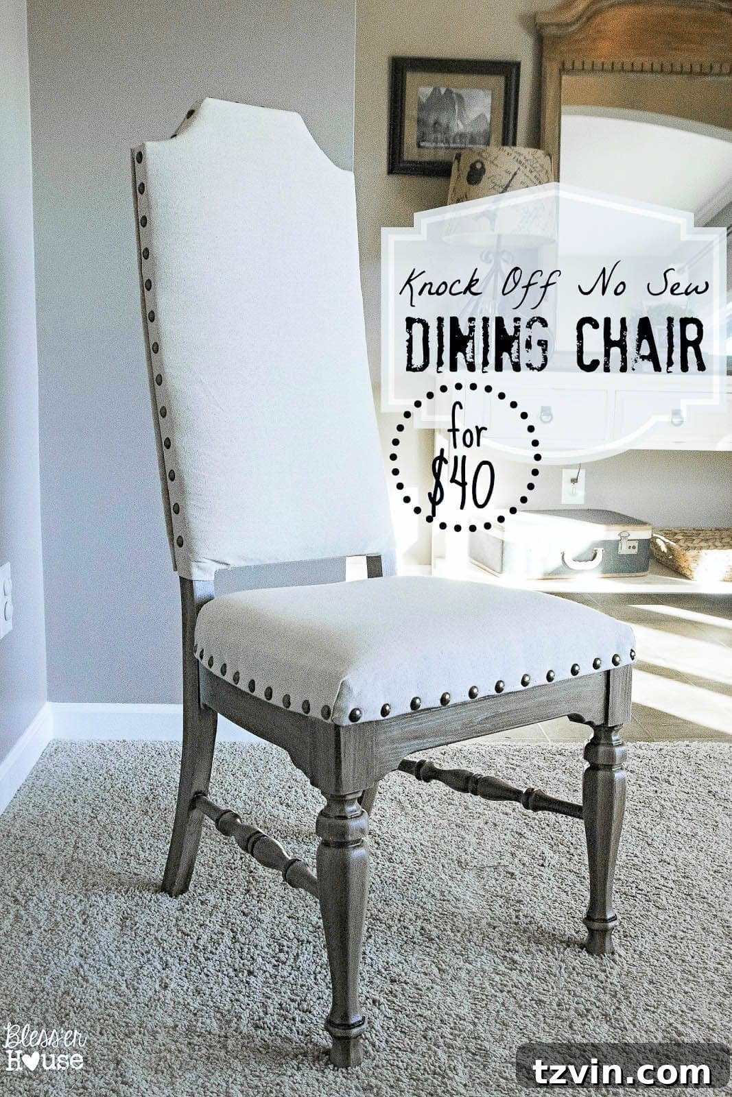 Stunning finished Pottery Barn and Restoration Hardware style dining chair