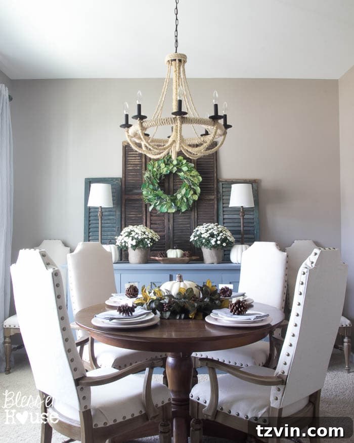 Fall Home Tour with all finished dining chairs
