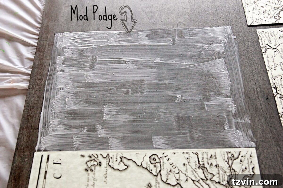 Bless'er House | DIY Oversized Vintage Irish Map Restoration Hardware KnockOff