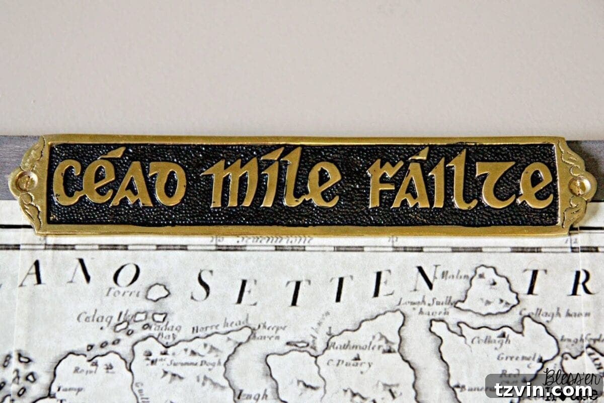 Bless'er House | DIY Oversized Vintage Irish Map Restoration Hardware KnockOff