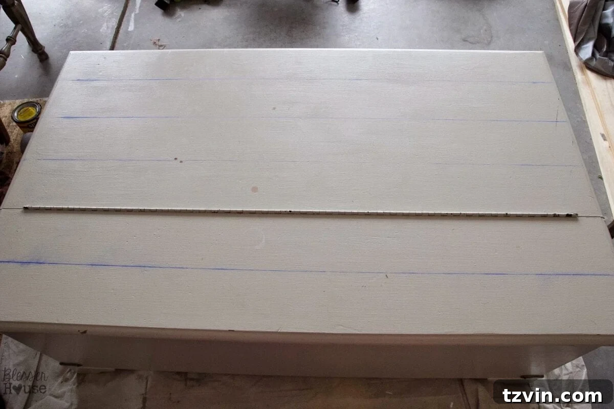 Using Chalk Line to Mark Faux Plank Divisions