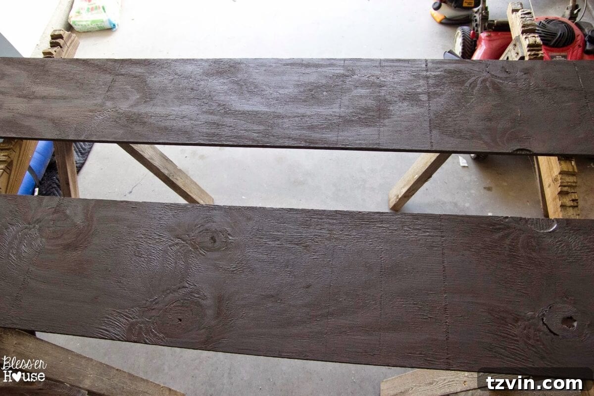 Painting the Plywood Black
