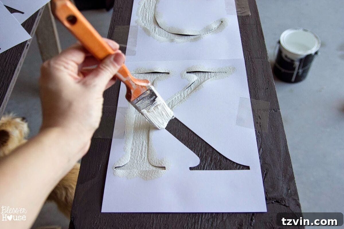 Painting the Stencils White