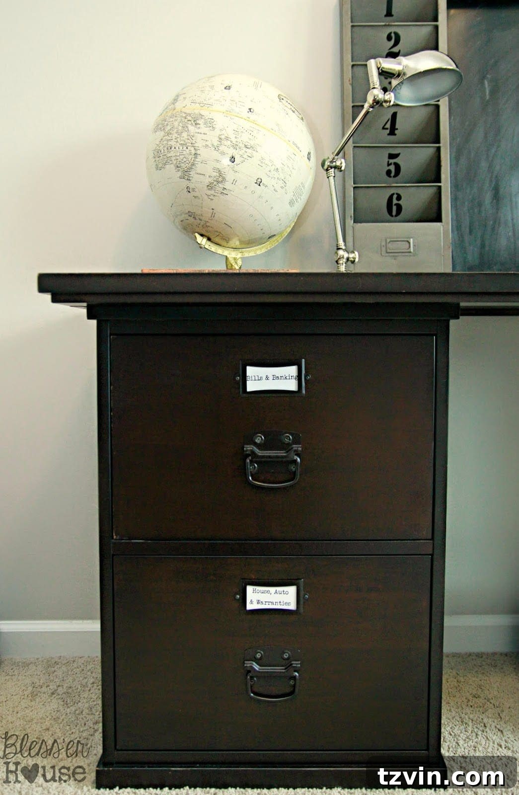 Home Office Filing Cabinet Organization