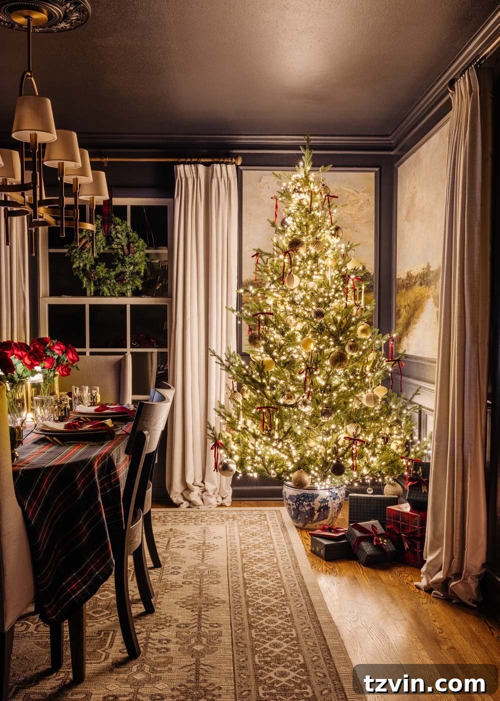 Modern Traditional Candlelight Christmas Home Tour
