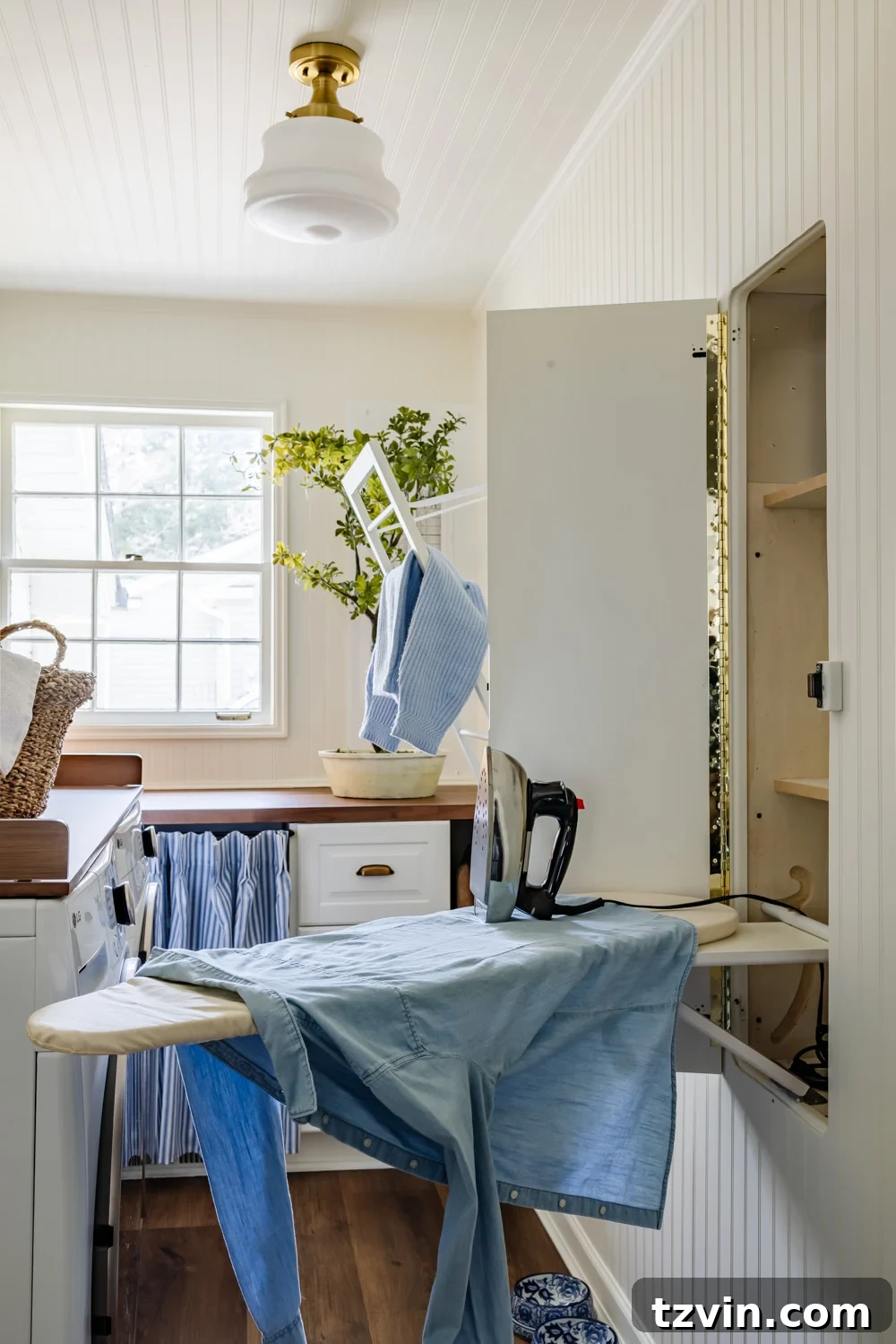 Maximizing Storage in Your Compact Laundry Room: Clever Organization Tips 20 Hidden ironing board cabinet